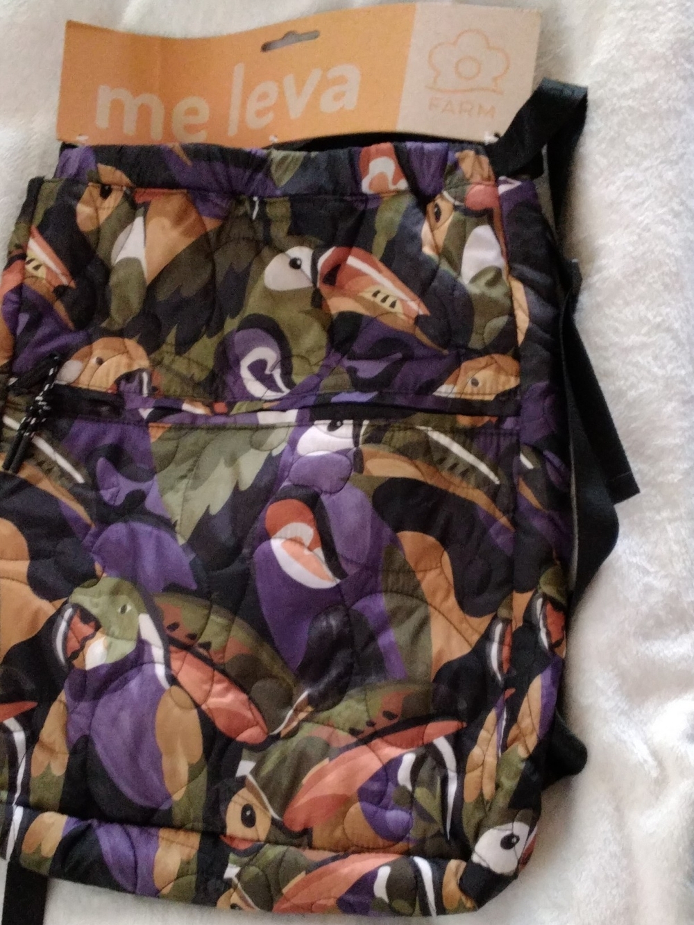Me Leva Purple Multicolor Quilted Backpack